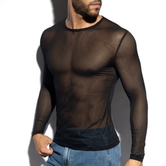 ES Collection Net Long Sleeves T-Shirt Black